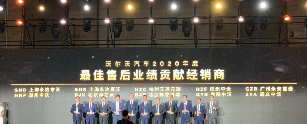 喜报丨永安富豪荣获“沃尔沃品牌2020年度沃尔沃四星经销商”以及“最佳售后业绩贡献经销商”奖